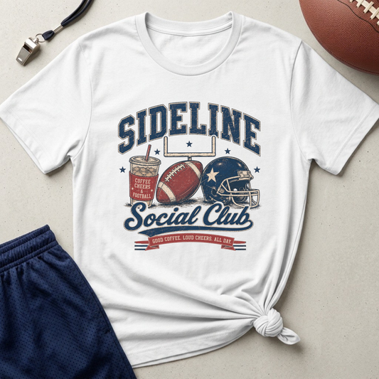 Sideline Social Club Football T-Shirt