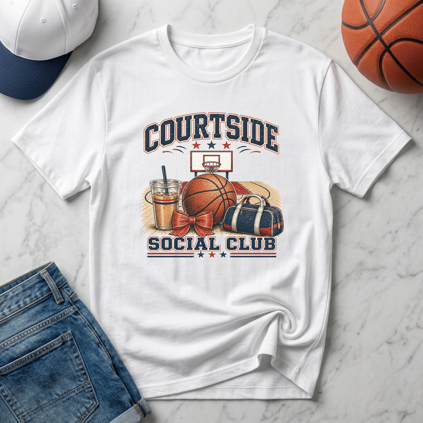 Courtside Social Club Basketball T-Shirt