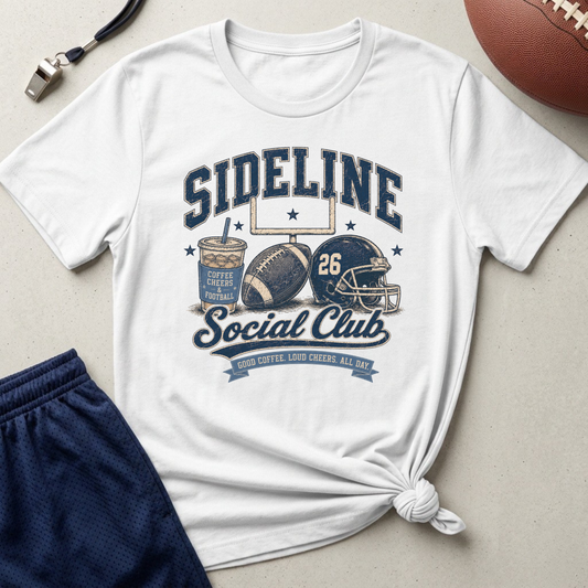 Sideline Social Club Football T-Shirt