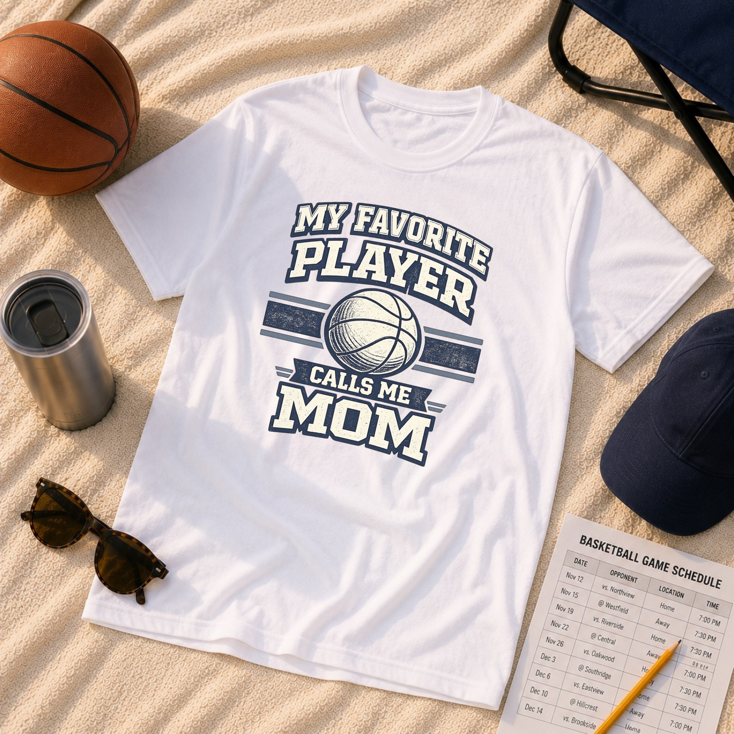 My Favorite Player Calls Me Mom Basketball T-Shirt