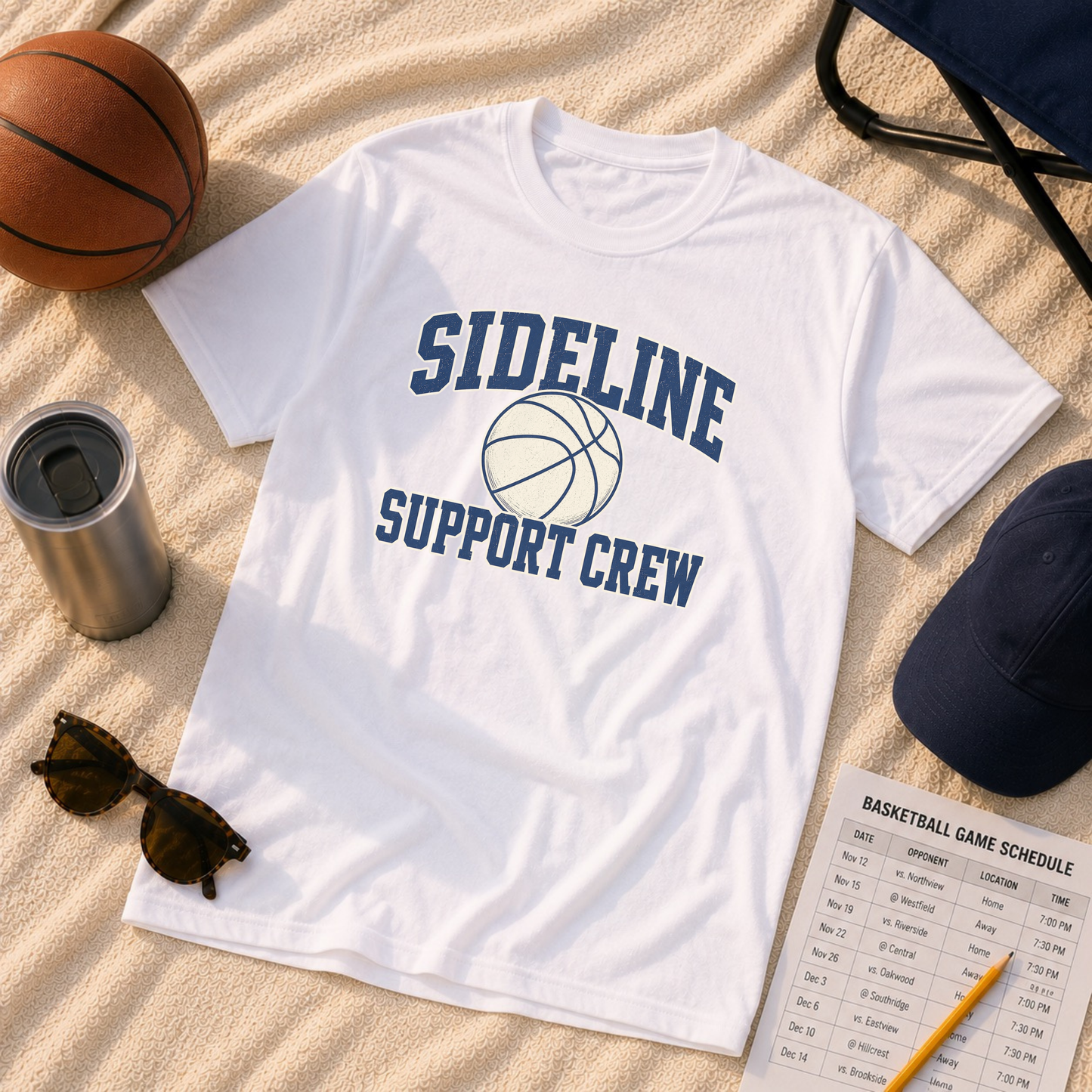 Sideline Support Crew - Basketball T-Shirt