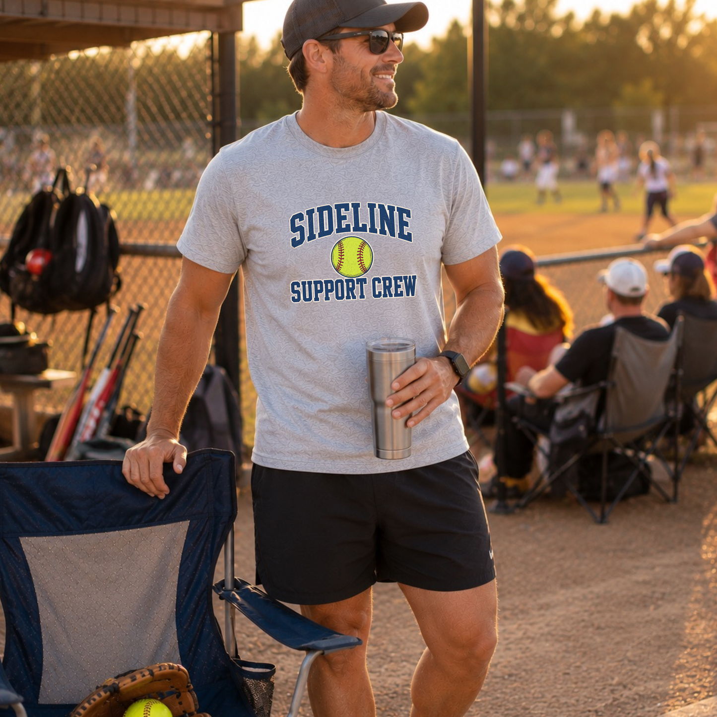 Sideline Support Crew - Softball T-Shirt